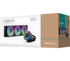 DEEPCOOL LE360 V2 czarny / chłodzenie wodne procesora AIO / 3 x 120 mm / 2100 obr./min / 31,6 dB / ARGB