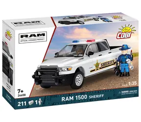 Cobi 24658 Dodge RAM 1500 Sheriff / Zestaw konstrukcyjny / 211 elementów / 1:35 / 1 figurka / od 7 lat