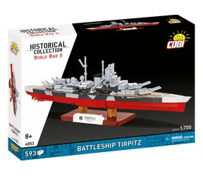 Cobi 4853 Pancernik Tirpitz / Zestaw konstrukcyjny / 593 elementy / 1:700 / od 8 lat