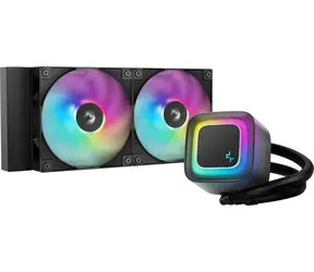 DEEPCOOL LE240 V2 czarny / chłodzenie wodne procesora AIO / 2x 120 mm / ARGB / 31,6 dB / AMD + Intel