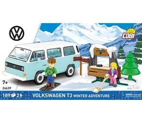 Cobi 24639 Volkswagen T3 Zimowa Przygoda / Zestaw konstrukcyjny / 189 klocków / od 7 lat