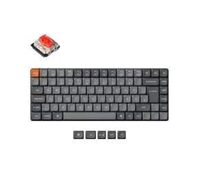 Keychron K3 Max szaro-pomarańczowy / Klawiatura / 75% / Mechaniczny / Czerwony przełącznik / Hotswap / BT / USB / DE