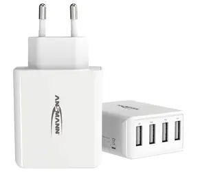 Ansmann HC430 biały / Ładowarka sieciowa / 4X USB-A / 30W