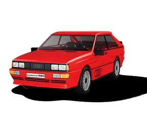 Cobi 24664 Audi Quattro 1980 czerwony / Zestaw konstrukcyjny / 79 części / 1:35 / od 7 lat