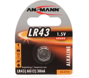 Ansmann LR43 / Bateria guzikowa / 1,5 V / alkaliczna / 1 szt.