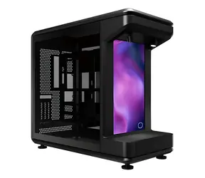 Cooler Master MasterFrame 360 Stage LCD czarny / obudowa ATX / wyświetlacz LCD / 2x szkło hartowane / bez zasilacza