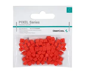 DEEPCOOL Pixel Series czerwony / Dekoracyjne bity pikselowe / do obudów DEEPCOOL / gumowe / 100 szt.