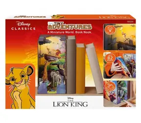 Revell Tiny Adventures Disney Król Lew / Drewniany zestaw konstrukcyjny / Kącik książkowy / 82 elementy / Oświetlenie LED / od 14 lat