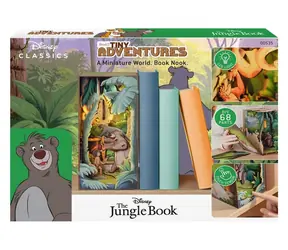 Revell Tiny Adventures Disney Księga Dżungli / Kącik książkowy / Drewniany zestaw konstrukcyjny / 68 części / Oświetlenie LED / od 14 lat
