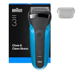 Braun Series 3 310s niebiesko-czarna / Golarka foliowa / wodoodporna / szybkie ładowanie