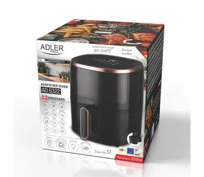 Adler AD 6322 czarny / Frytkownica / 2000W / 5 l / 80°C - 200°C