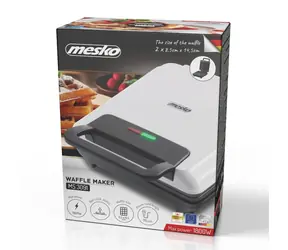 Mesko MS 3091 biały / Gofrownica / 1800 W / powierzchnia nieprzywierająca
