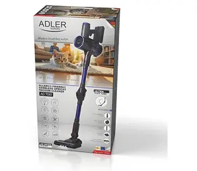 Adler AD 7061 czarny, niebieski / Odkurzacz pionowy / 200 W / 0,8 l / 2200 mAh / bezworkowy / HEPA 13 / 23000 Pa
