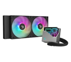 DEEPCOOL LT240 ARGB czarny / chłodzenie wodne procesora / AIO / 240 mm / LGA1700 / AM4 / AM5