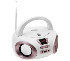 Adler AD 1181wc biała miedź / odtwarzacz CD / MP3 / radio FM / AUX / USB / 2x2 W
