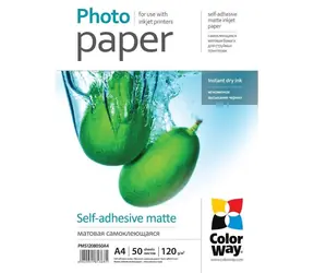 Colorway Papier fotograficzny samoprzylepny / Matowy / A4 / 50 arkuszy