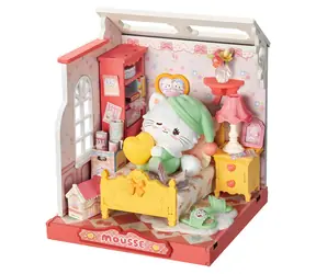 Robotime Miniaturowy domek Mousse's Sweet Night / Puzzle 3D z drewna / 106 elementów / od 14 lat