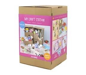 Creativ Company Zestaw kreatywny Maxi box Modelowanie / Zestaw do modelowania / Silk Clay + Foam Clay + materiał brokatowy
