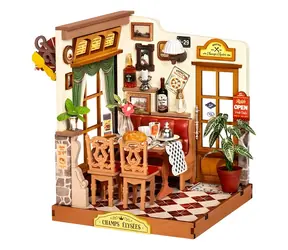 Robotime 3D drewniana układanka Bistro na Polach Elizejskich / Miniaturowy domek / 160 elementów / od 14 lat