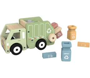 2Kids Toys Śmieciarka Recykling / Drewniany samochód / Drewno FSC / od 3 lat