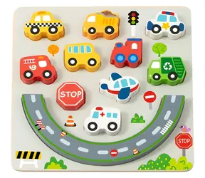Puzzle równoważące 2Kids Toys City 2 w 1 / od 18 miesięcy / 12 elementów