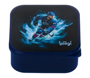 BAAGL 4 w 1 Hokejowy Lunch Box / Pudełko na przekąski / 4 przegrody / Bez BPA