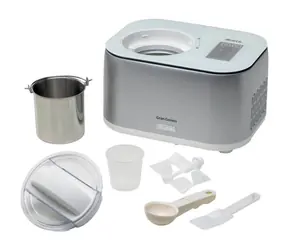 Ariete Gran Gelato 4w1 644 srebrny / Maszyna do lodów / 1 l / kompresor / ekran dotykowy / 100 W