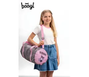 BAAGL Hoop Kuromi Grey / Składana torba sportowa / 22 l / 170 g / wodoodporna / GRS