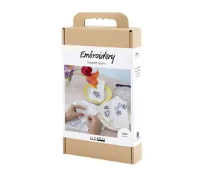 Zestaw kreatywny Creativ Company do haftu na serwetkach tekstylnych / Zestaw do haftu / 4 serwetki