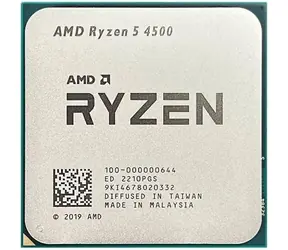 AMD RYZEN 5 4500 OEM / Procesor / 3,6 GHz / Turbo 4,1 GHz / 6 rdzeni/12 rdzeni / L2 3 MB L3 8 MB / AM4 / Bez VGA / 65 W