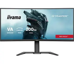 34" Iiyama G-Master Red Eagle GCB3484WQSU-B2 czarny / Monitor gamingowy / Zakrzywiony VA / 3440x1440 / 21:9 / 0,4 ms / HDMI+DP