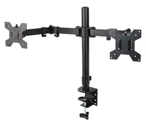 Esperanza ERW018 czarny / Uchwyt biurkowy do 2 monitorów / 10-27" / do 8 kg / VESA 75-100