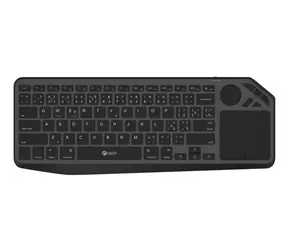 C-tech WLTK-02 czarny / Klawiatura bezprzewodowa z touchpadem / Bluetooth 5.0 / 2,4 GHz / USB-C