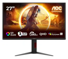27" AOC Gaming Q27G4ZD czarny / QD-OLED / 2560x1440 / 16:9 / 0,03 ms / 150000:1 / 450 cd-m2 / HDMI + DP / VESA / obrotowy