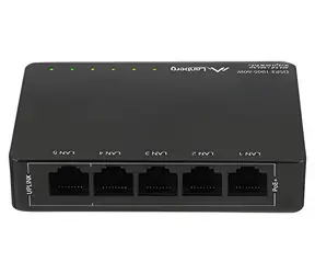 Lanberg DSP3-1005-60W czarny / Switch / 5x GbE / 4X PoE+ 802.3at / 60W