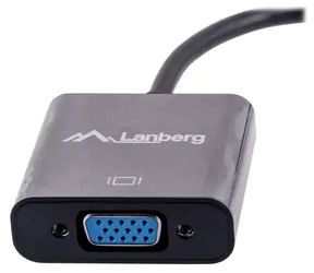 Lanberg AD-0006-BK czarny / Adapter / Mini DisplayPort (żeński) do VGA (męski) / 0,2 m / 1920×1200 / 60 Hz