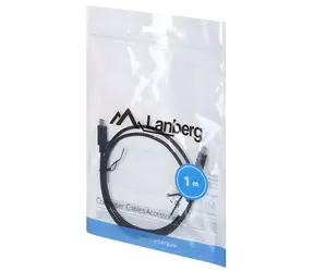 Lanberg CA-CMCM-10CU-0010-BK czarny / kabel USB / USB-C (M) - USB-C (M) / USB 2.0 / 1 m