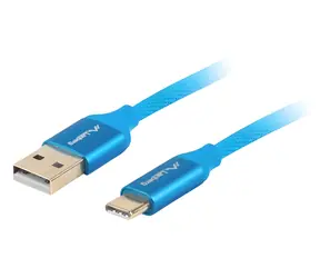 Lanberg USB-C do USB-A 1,8 m niebieski / kabel USB / 2.0 / 480 Mbit/s