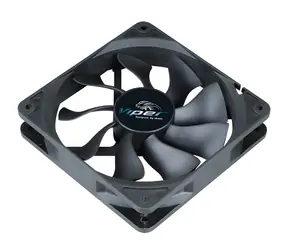 Akasa Viper S-Flow Black / Fan / 120 mm / 4-pin PWM / 600-1900 obr./min / 6.9-23.8 dBA / HDB