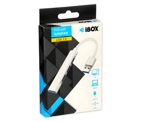 ibox USB Hub biały / Hub USB / 1x USB 3.0 / 3x USB 2.0