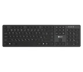 C-tech KB-115 czarna / Klawiatura / bezprzewodowa 2,4 GHz / 104 klawisze / USB