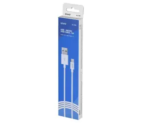 Savio CL-123 biały / USB-A - kabel micro-USB / USB 2.0 / 480 Mbit/s / 1 m