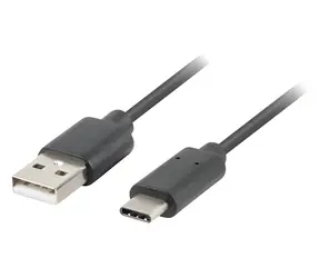 Lanberg CA-USBO-10CU-0005-BK czarny / kabel USB / USB-A (M) - USB-C (M) / USB 2.0 / 0,5 m
