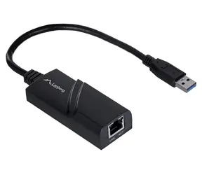 Lanberg NC-1000-01 czarny / Karta sieciowa / USB