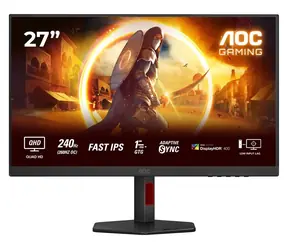 27" AOC Gaming Q27G4ZR czarny / Monitor / Szybki IPS / QHD / 260 Hz / 1 ms / HDMI + DP