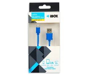 ibox IKUMTCB niebieski / kabel USB / USB-A do USB-C / USB 2.0 / 1 m