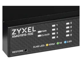ZyXEL XMG1915-10E / Przełącznik zarządzany L2 / 8x 2.5GbE RJ-45 / 2x 10G SFP+ / bez wentylatora