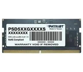 Patriot Signature 32 GB (1 x 32 GB) 5600 MHz / SO-DIMM / DDR5 / CL46 / ECC na matrycy / niebuforowana / 1,1 V