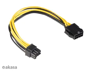 Akasa / Power adapter / 12V ATX 8-pin do PCIe 6+2-pin / 20 cm