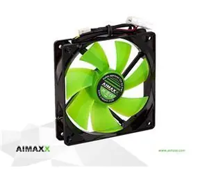AIMAXX eNVicooler 12 LED GreenWing / Wentylator / 120 mm / 1200 obr./min / 12,6 dB / 52 CFM / 3-pinowe / zielona dioda LED